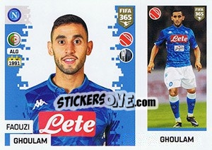 Sticker Faouzi Ghoulam - FIFA 365: 2018-2019. Grey backs - Panini