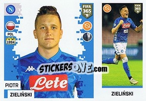 Sticker Piotr Zieliński - FIFA 365: 2018-2019. Grey backs - Panini