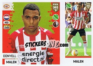 Sticker Donyell Malen - FIFA 365: 2018-2019. Grey backs - Panini