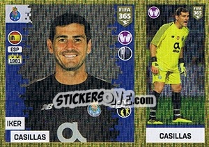 Sticker Iker Casillas - FIFA 365: 2018-2019. Grey backs - Panini