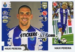 Sticker Maxi Pereira - FIFA 365: 2018-2019. Grey backs - Panini