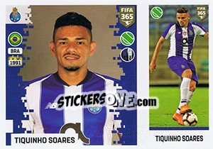 Sticker Tiquinho Soares - FIFA 365: 2018-2019. Grey backs - Panini