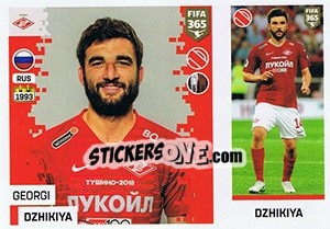 Sticker Georgi Dzhikiya - FIFA 365: 2018-2019. Grey backs n. 292 - Panini