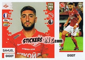 Sticker Samuel Gigot - FIFA 365: 2018-2019. Grey backs - Panini