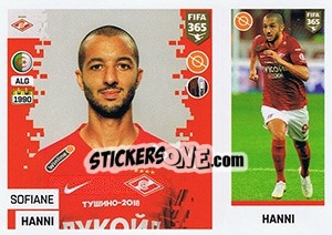 Sticker Sofiane Hanni - FIFA 365: 2018-2019. Grey backs - Panini