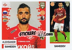 Sticker Aleksandr Samedov - FIFA 365: 2018-2019. Grey backs n. 299 - Panini