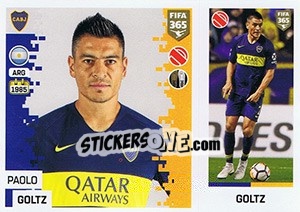 Sticker Paolo Goltz - FIFA 365: 2018-2019. Grey backs - Panini
