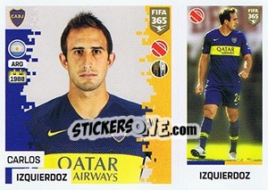 Sticker Carlos Izquierdoz - FIFA 365: 2018-2019. Grey backs n. 308 - Panini