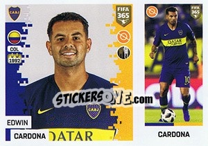 Sticker Edwin Cardona - FIFA 365: 2018-2019. Grey backs n. 312 - Panini