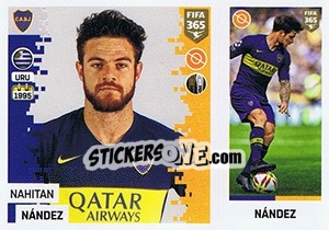 Sticker Nahitan Nández - FIFA 365: 2018-2019. Grey backs n. 313 - Panini