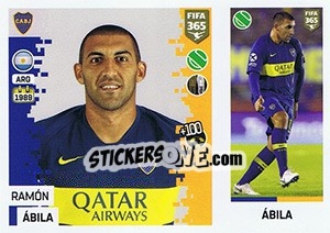 Sticker Ramón Ábila - FIFA 365: 2018-2019. Grey backs - Panini