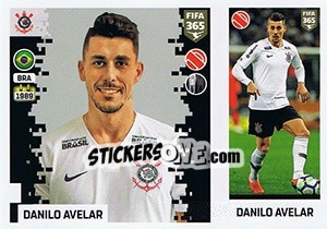 Sticker Danilo Avelar - FIFA 365: 2018-2019. Grey backs - Panini