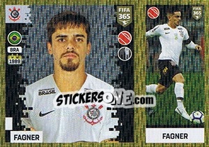 Sticker Fagner - FIFA 365: 2018-2019. Grey backs n. 324 - Panini