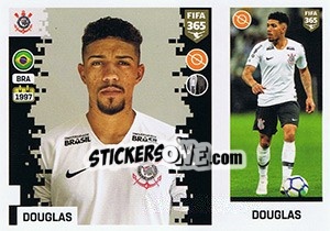 Sticker Douglas - FIFA 365: 2018-2019. Grey backs - Panini