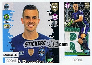 Sticker Marcelo Grohe - FIFA 365: 2018-2019. Grey backs - Panini