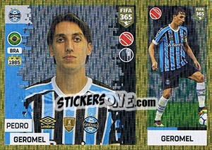 Sticker Pedro Geromel - FIFA 365: 2018-2019. Grey backs - Panini