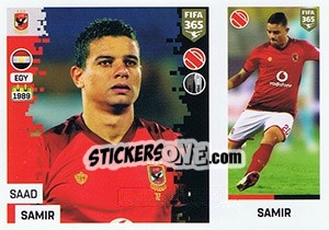 Sticker Saad Samir - FIFA 365: 2018-2019. Grey backs n. 354 - Panini