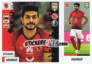 Sticker Ayman Ashraf - FIFA 365: 2018-2019. Grey backs - Panini
