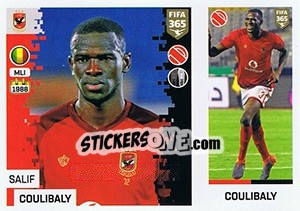 Sticker Salif Coulibaly - FIFA 365: 2018-2019. Grey backs - Panini