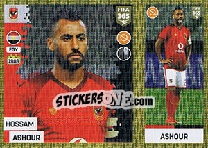 Sticker Hossam Ashour - FIFA 365: 2018-2019. Grey backs - Panini