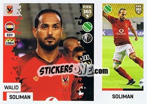Sticker Walid Soliman - FIFA 365: 2018-2019. Grey backs - Panini