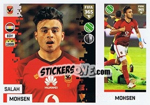 Sticker Salah Mohsen - FIFA 365: 2018-2019. Grey backs - Panini