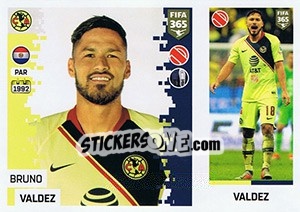 Sticker Bruno Valdez - FIFA 365: 2018-2019. Grey backs - Panini