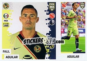 Sticker Paul Aguilar - FIFA 365: 2018-2019. Grey backs - Panini