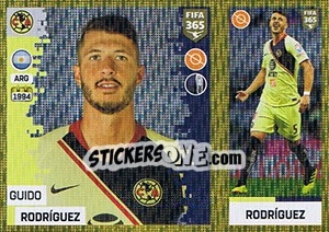 Sticker Guido Rodríguez - FIFA 365: 2018-2019. Grey backs n. 374 - Panini