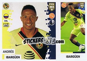 Sticker Andrés Ibargüen - FIFA 365: 2018-2019. Grey backs - Panini