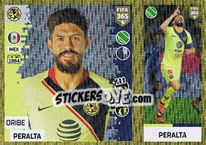 Sticker Oribe Peralta - FIFA 365: 2018-2019. Grey backs n. 382 - Panini