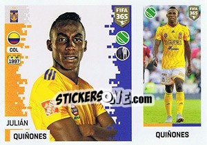 Sticker Julián Quiñones - FIFA 365: 2018-2019. Grey backs - Panini