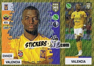Sticker Enner Valencia - FIFA 365: 2018-2019. Grey backs n. 399 - Panini