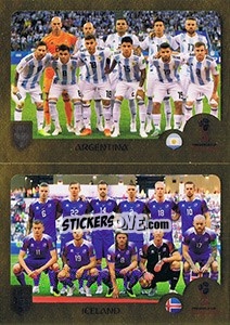 Cromo Argentina / Iceland - FIFA 365: 2018-2019. Grey backs - Panini