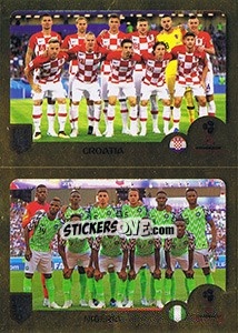 Sticker Croatia / Nigeria - FIFA 365: 2018-2019. Grey backs - Panini