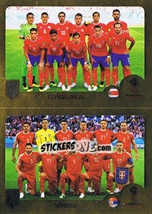 Sticker Costa Rica / Serbia - FIFA 365: 2018-2019. Grey backs - Panini
