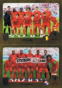 Figurina Belgium / Panama - FIFA 365: 2018-2019. Grey backs - Panini