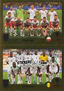 Sticker Poland / Senegal - FIFA 365: 2018-2019. Grey backs - Panini