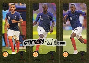 Sticker Tolisso / Kante / Matuidi - FIFA 365: 2018-2019. Grey backs - Panini