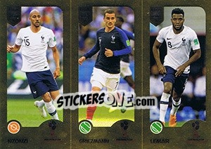 Sticker Nzonzi / Griezmann / Lemar - FIFA 365: 2018-2019. Grey backs n. 431 - Panini