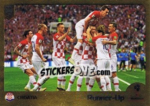 Sticker Croatia Runner-Up - FIFA 365: 2018-2019. Grey backs - Panini