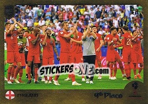 Sticker England 4th Place - FIFA 365: 2018-2019. Grey backs - Panini