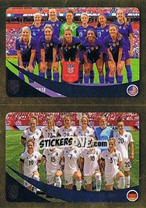 Sticker Usa / Germany - FIFA 365: 2018-2019. Grey backs - Panini