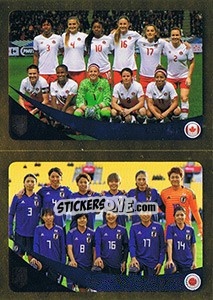 Sticker Canada / Japan - FIFA 365: 2018-2019. Grey backs - Panini