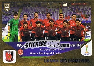 Sticker Urawa Red Diamonds - FIFA 365: 2018-2019. Grey backs n. 454 - Panini