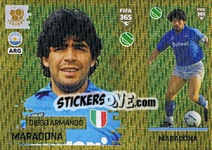 Figurina Diego Armando Maradona - FIFA 365: 2018-2019. Grey backs - Panini