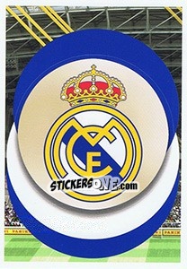 Sticker Real Madrid CF - Logo - FIFA 365: 2018-2019. Blue backs - Panini