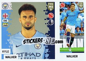 Sticker Kyle Walker - FIFA 365: 2018-2019. Blue backs - Panini