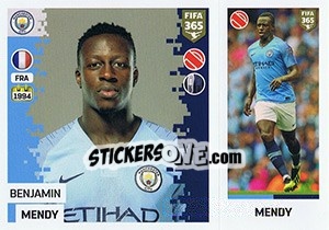 Sticker Benjamin Mendy - FIFA 365: 2018-2019. Blue backs - Panini