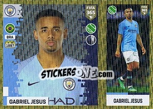 Sticker Gabriel Jesus - FIFA 365: 2018-2019. Blue backs n. 41 - Panini